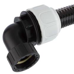 Compression fitting 90&deg; BD FAST with female thread for suction/delivery hoses