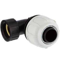 Compression fitting 90&deg; BD FAST with female thread for suction/delivery hoses 25mm x 1&quot;