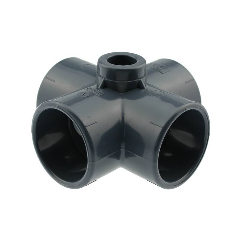 U-PVC fivefold solvent cross with central drain