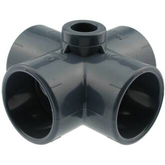 U-PVC fivefold solvent cross with central drain