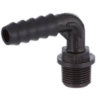 Portagomma curvo 90° con filetto maschio, in PP, 3/8" x 13mm