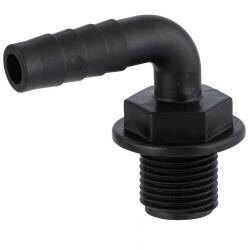 PP hose nozzle 90&deg;, external thread x nozzle 1/2" x 13mm