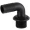 Portagomma curvo 90 con filetto maschio, in PP, 1" x 25mm