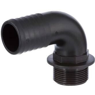 PP elbow 90° hose tail with male thread