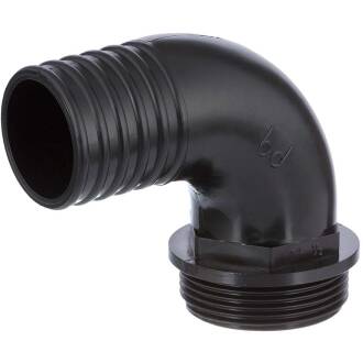 PP elbow 90° hose tail with male thread