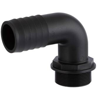 PP elbow 90° hose tail with male thread