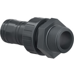 U-PVC male threaded union with hose nozzle 3/8" x 16mm