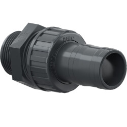 U-PVC male threaded union with hose nozzle 3/8" x 16mm