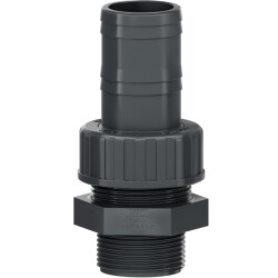 U-PVC male threaded union with hose nozzle 3/8" x 16mm