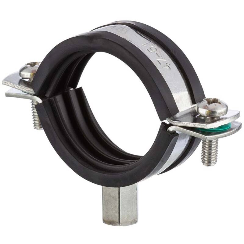 A4 stainless steel pipe collar with rubber insert
