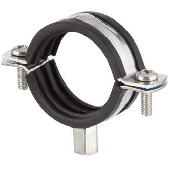 A4 stainless steel pipe collar with rubber insert