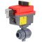 U-PVC 2 way ball valve PTFE with electrical actuator - solvent socket