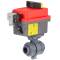 U-PVC 2 way ball valve PTFE with electrical actuator H10, socket 25mm, 110-240 AC/DC