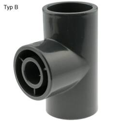 PVC-U T-St&uuml;ck reduziert 3fach Klebemuffe 20 x 16mm