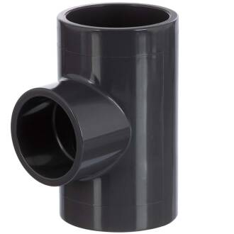 PVC-U T-Stück reduziert 3fach Klebemuffe 75 x 63mm