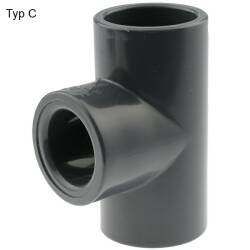 PVC-U T-St&uuml;ck reduziert 3fach Klebemuffe 200 x 110mm