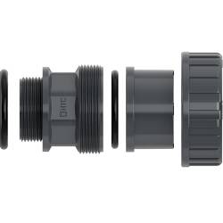 PVC-U Verschraubung Klebemuffe x Aussengewinde mit O-Ring