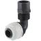 Compression fitting 90° BD FAST with solvent socket for PoolFlex solvent flexible pipes