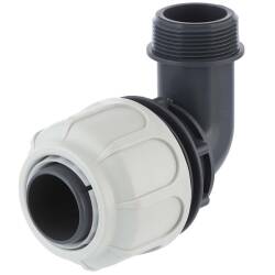 Compression fitting 90&deg; BD FAST with male thread for PoolFlex solvent flexible pipes