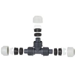 Compression fitting tee BD FAST for PoolFlex solvent flexible pipes