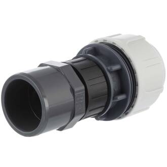 Compression fitting BD FAST with solvent socket for PoolFlex solvent flexible pipes 50 x 40/50mm