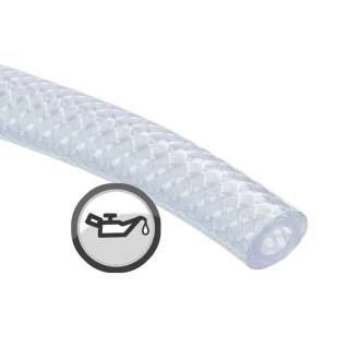 PVC reinforced and oil-resistant hose trasparent