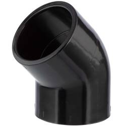 U-PVC black solvent elbow 45&deg;