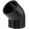 U-PVC black solvent elbow 45°