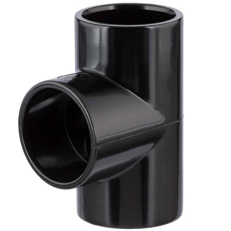 PVC-U T-Stck 90 Schwarz UV-stabil