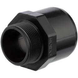 U-PVC black adapter solvent socket x male thread