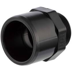 U-PVC black adapter solvent socket x male thread