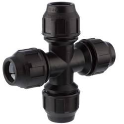 Cross compression fitting