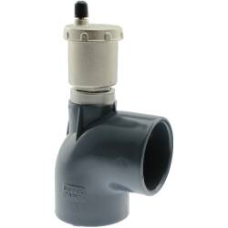 U-PVC solvent elbow 90° with upper reinforced threaded drain