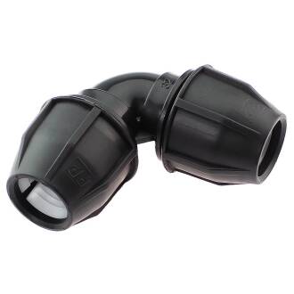 PP elbow 90° compression fitting 25mm