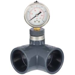 U-PVC solvent elbow 90 with side reinforced threaded drain