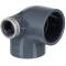 U-PVC solvent elbow 90° with side reinforced threaded drain