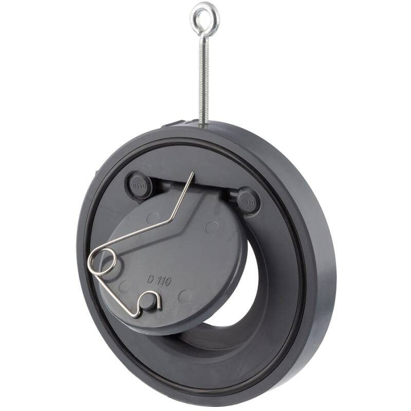 PVC-U Rckschlagklappe mit Feder