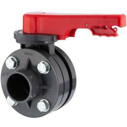 U-PVC butterfly valve incl. loose flange and stub set