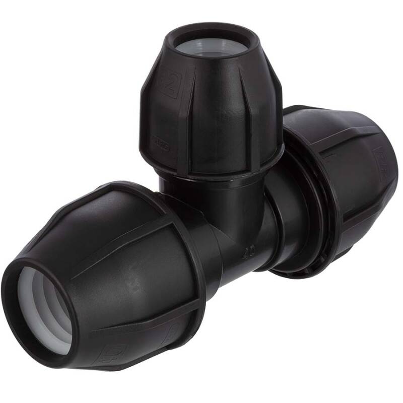 Tee ridotto a 90 raccordo a compressione