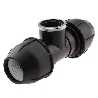 Tee 90° compression fitting x female thread