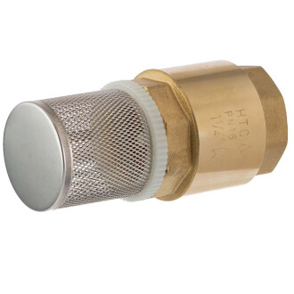 Fußventil mit Edelstahlsaugkorb Kunststoffverschluss Innengewinde 3/4"