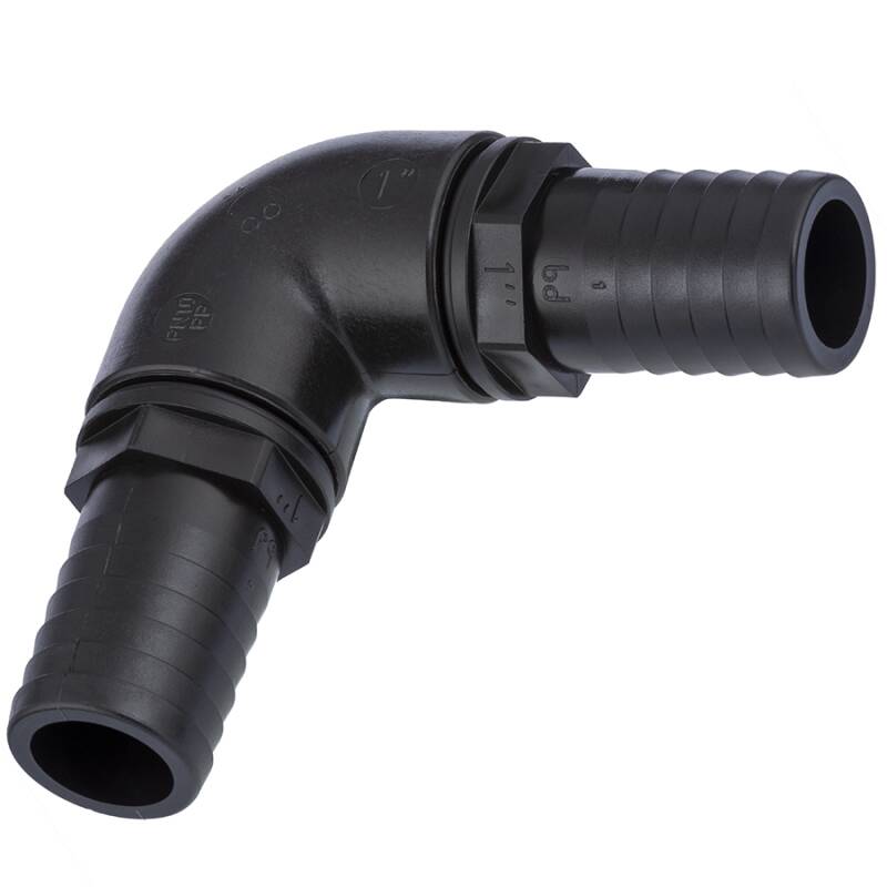 U-PVC/PP elbow 90° with hose tail