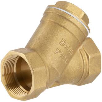 Brass female threaded Y-filter with steel basket 1"
