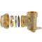 Brass compression fitting with flange x female thread, DVGW