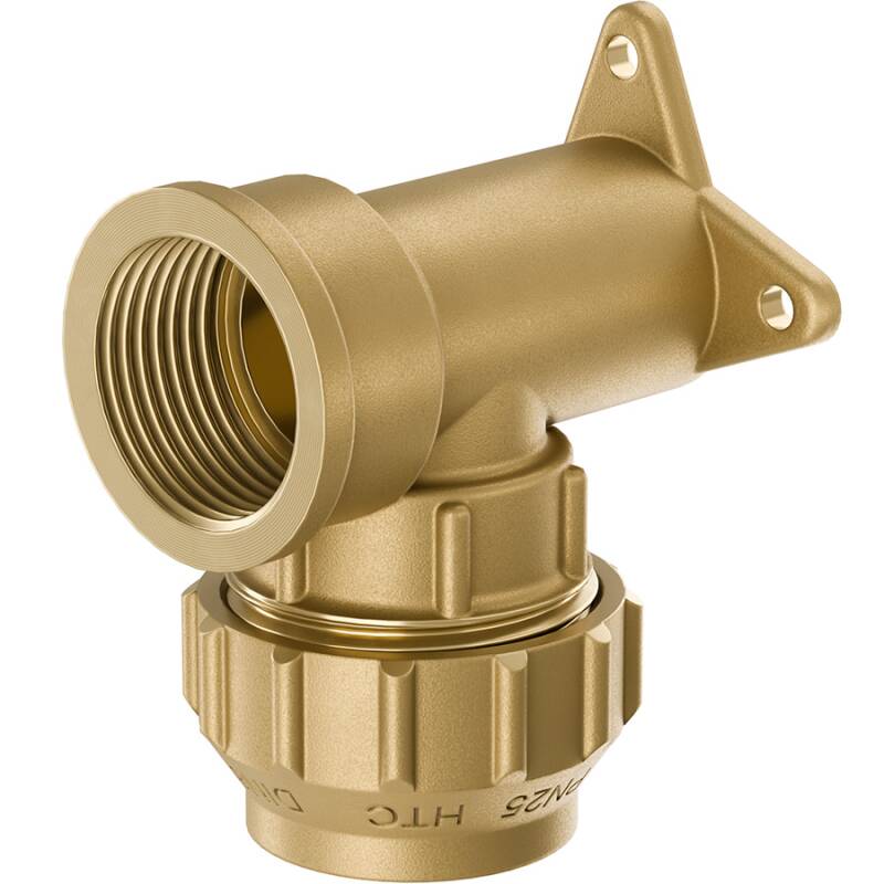 RIEGLER Kompressor Riegler Winkelverbinder 90°, Messing, »sharkbite«, für Rohr-Außen-Ã¸ 2