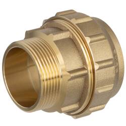 Brass adapter compression fitting x male thread DVGW