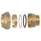 Brass adapter compression fitting x male thread DVGW