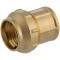 Brass adapter compression fitting x female thread, DVGW