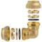 Brass elbow 90° compression fitting, DVGW