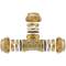 Brass tee 90° compression fitting, DVGW